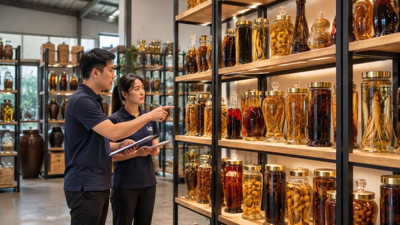 Cách chọn kệ trưng bày bình rượu ngâm an toàn và hài hòa