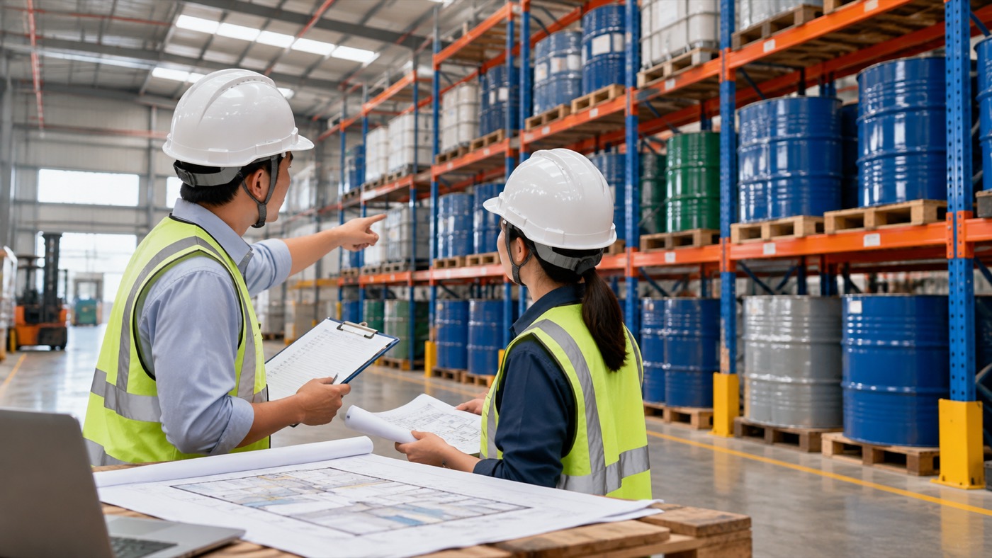 Checklist triển khai thiết kế kho chứa hóa chất: nguyên tắc phân khu và an toàn