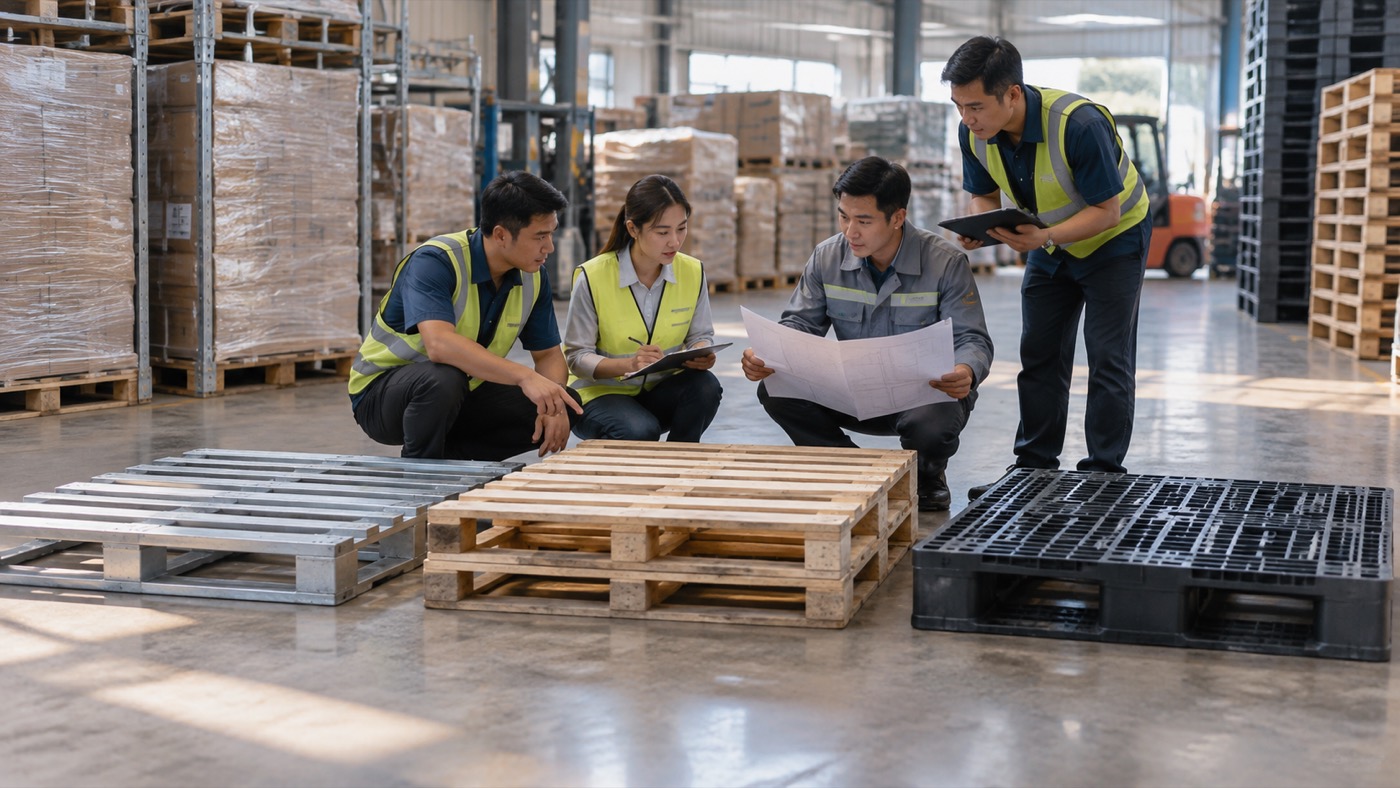 Checklist triển khai so sánh pallet thép, gỗ và nhựa: chọn loại phù hợp vận hành