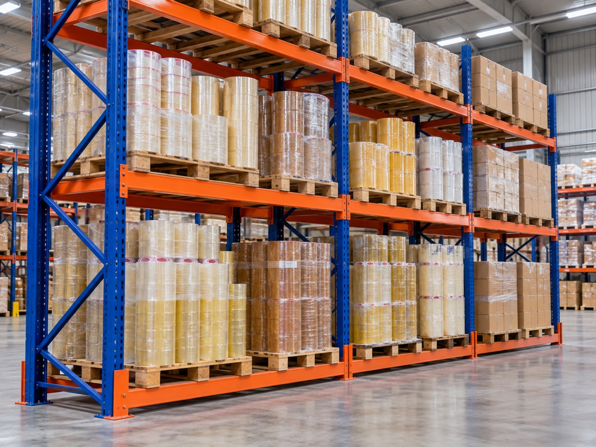 Kệ Sắt Để Pallet Kho Băng Keo