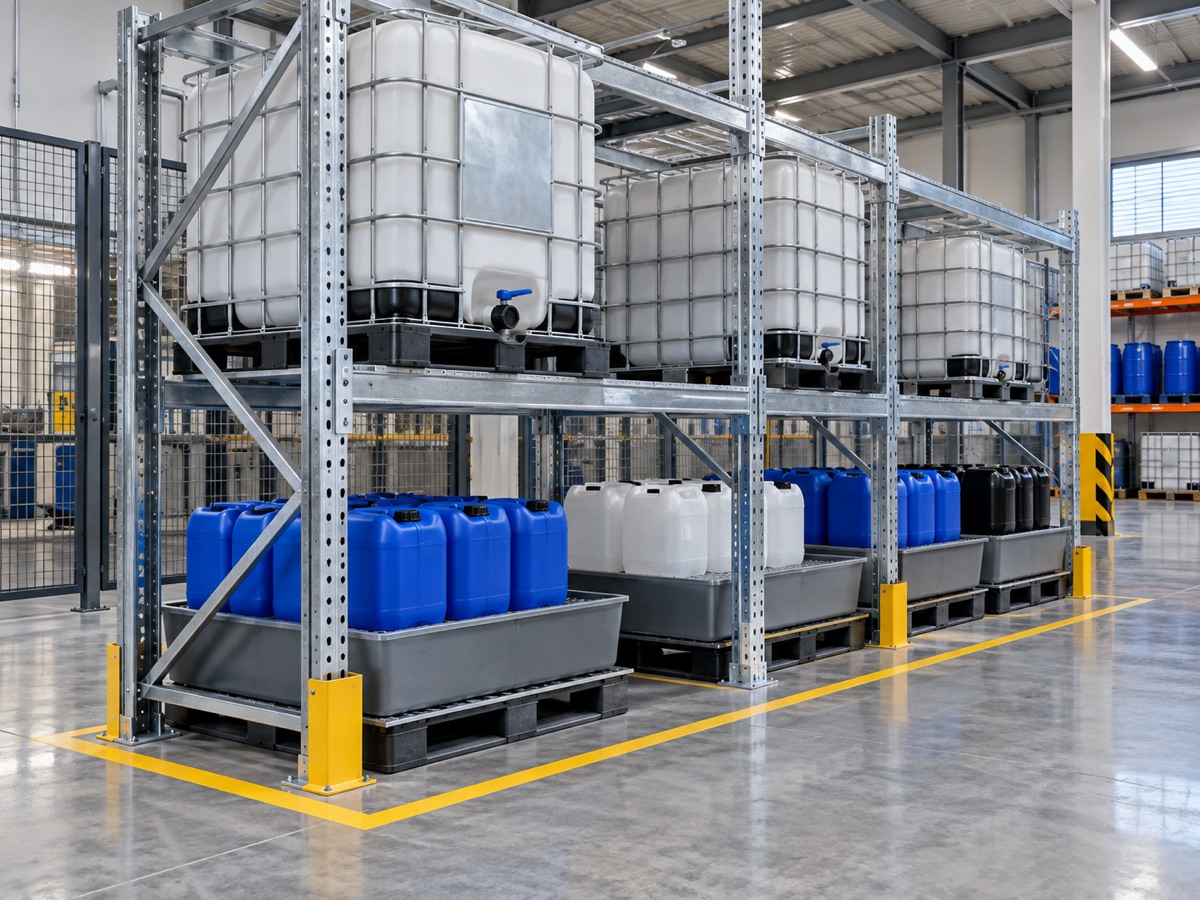 Kệ Sắt Để Pallet Kho Hóa Chất