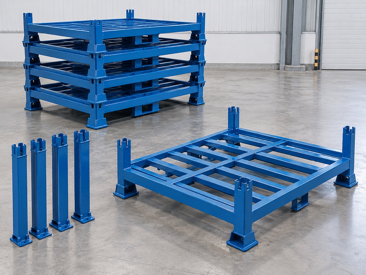 Pallet sắt xếp chồng tháo rời