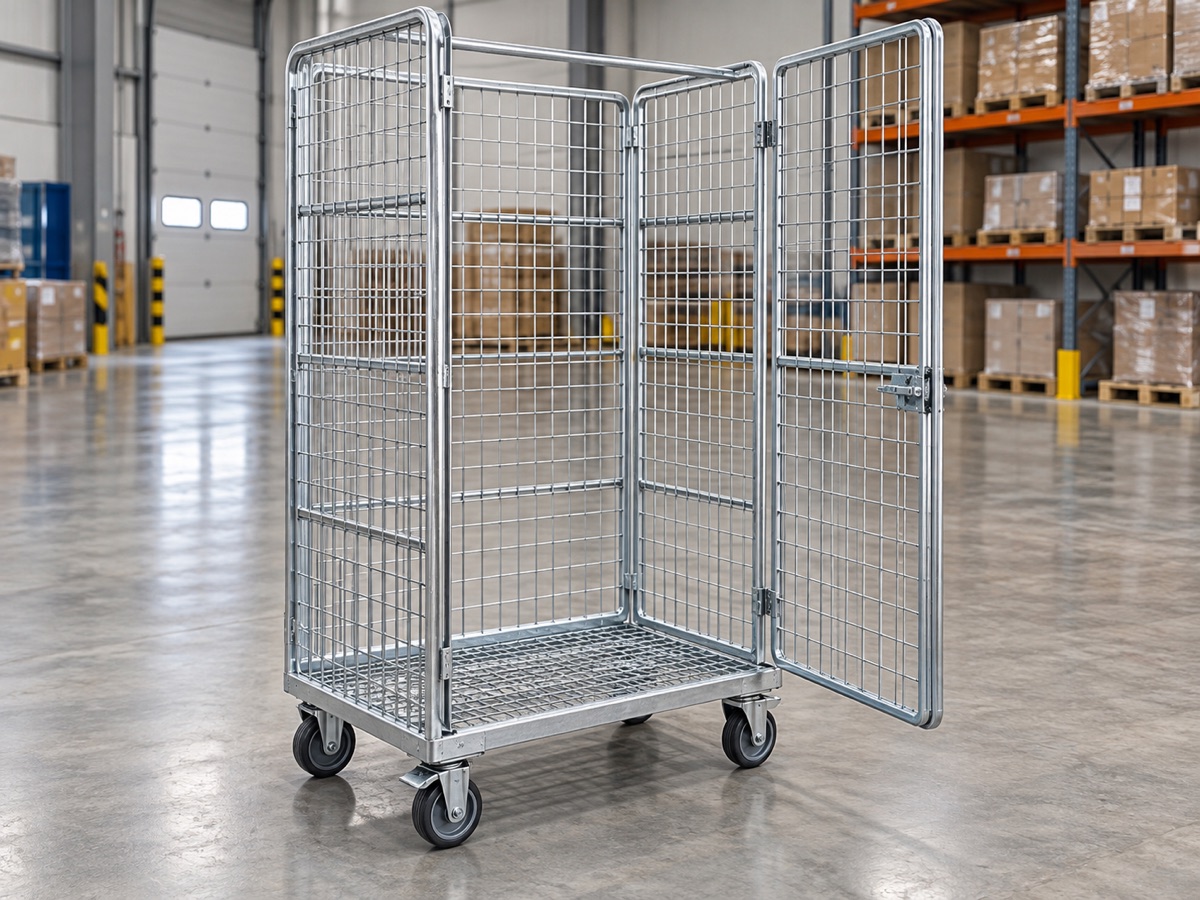 Xe đẩy lồng thép – Thiết kế chuẩn cho kho logistics